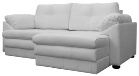 Sofá Retrátil 2 Lugares Bipartido Sala de Estar Piece 175cm Couro Branco - Gran Belo