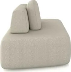 Sofá Modular 140cm Living Sala de Estar Moby Boucle Creme Z08 - Mpozen