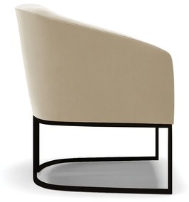 Poltrona Decorativa Industrial Preto Kit 2 Stella Suede D03 - D'Rossi - Marrom Rato