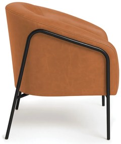 Poltrona Sala Industrial Alta Preto Stella Sintético PU D03 - D'Rossi - Whisky