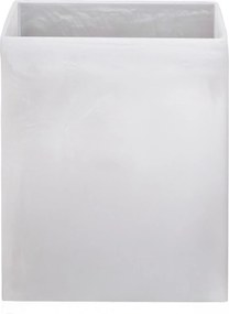 Lixeira Aberta p/ Escritório Davos Resina - Madrepérola Off White Matte  Madrepérola Off White Matte