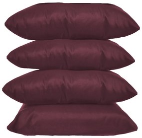 Kit 4 Almofadas Decorativas 50x50 Tecido Suede Bordô