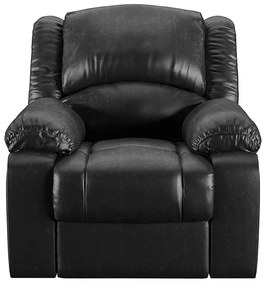 Poltrona do Papai Reclinável Sala de Cinema Madrid Manual PU Preto Brilho  G23 - Gran Belo