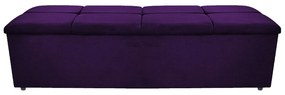 Calçadeira Munique 195 cm King Size Suede Roxo - ADJ Decor