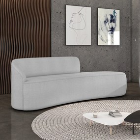 Sofá 4 Lugares Orgânico 220 cm Morgan Bouclê - Verde - Cinza