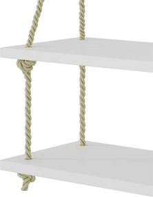 Prateleira Erva Doce C/ Corda em Sisal Branco
