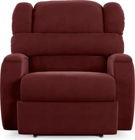Poltrona do Papai Sala de Cinema Reclinável Kylie Power Elétrica Veludo Vermelho G23