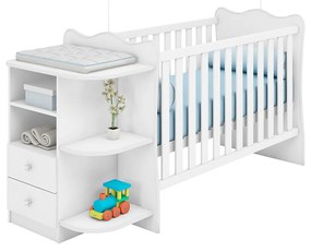 Berço Cômoda com Cantoneira Brilhar Q01 - ADJ Decor