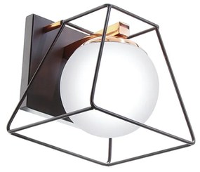 Arandela Aramado Com Globinho 22X20X21Cm 1 X G9 Metal E Globo Ø12Cm |O... (COBRE BRILHO)