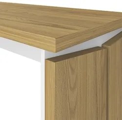 Conjunto Escritório Home Office 4 Peças Sharp A06 Olmo/Branco - Mpozen
