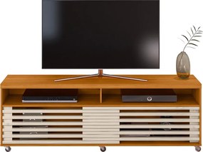 Rack TV 75Pol 182cm Bancada para Sala Nerion Cinamomo/Off White M20 - D'Rossi