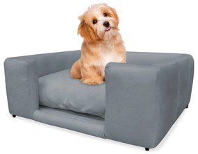 Caminha Cão Cama Pet Lili P/ Cães e Gatos Almofada Lavável Suede Cores - Cinza