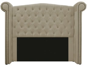 Kit Cabeceira e Calçadeira Veneza 140 cm Casal Linho Bege - ADJ Decor