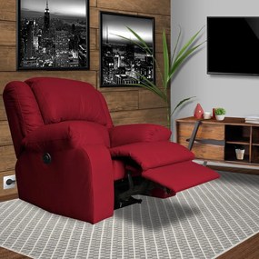 Poltrona do Papai Reclinável Elétrica Magnum PU Sintético Vermelho G23 - Gran Belo