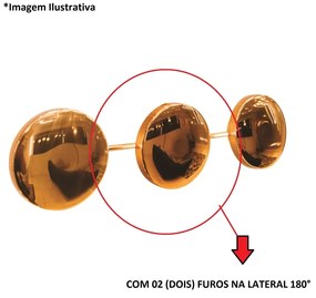 Arandela Galáxia 1Xpci Led 5W 110V Ø12X5Cm (C/ Dois Furos Na Lateral 1... (AV-M - Avelã Metálico)