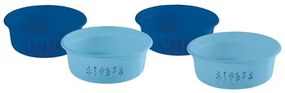 Kit Bacias Floral Azul 4 Peças