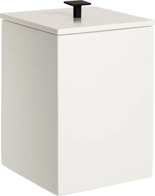 Lixeira de Piso Linea Sottile Off White Fosco Black Matte