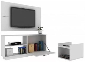 Conjunto Compacto Para Sala Rack e Painel  Branco