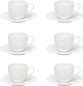 Jogo de 6 Xícaras Café C/ Pires Strauss - Blanc Blanc