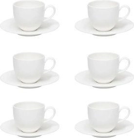 Jogo de 6 Xícaras Cafezinho C/ Pires Strauss  Blanc