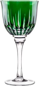 Taça de Cristal Mozart Basic Sonata Lapidado P/ Vinho Tinto Verde Escuro - 66
