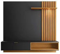 Painel Bancada Suspensa para TV até 60 Pol. Ripado 160cm Tocantins Pre