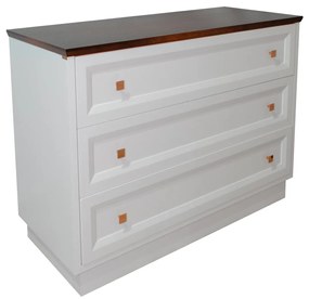 Cômoda Louvre - Branco com Tampo Vintage Clássico Kleiner