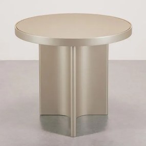 Mesa Lateral Magna Recouro Marfim Base Champagne - 78253 Sun House