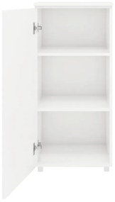 Armário Balcão Multiuso Escritório Porta Prateleiras Branco