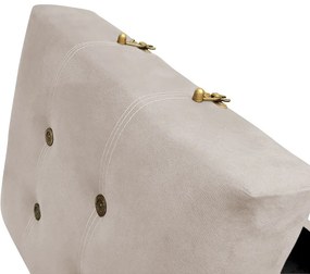 Puff Baú Decorativo Caribe 50x40cm Suede Bege - Sheep Estofados - Bege
