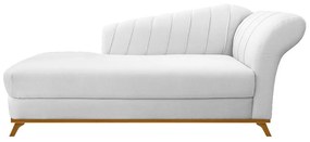 Recamier Vanessa 185cm Lado Esquerdo Suede Branco - ADJ Decor