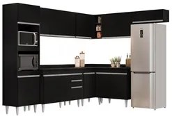 Armário de Cozinha Modulada de Canto 8 Peças CP02 Balcão com Tampo Pre