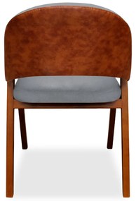 Poltrona Decorativa Suellen Linho Cinza Grafite