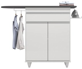Tábua de Passar com Balcão 01 Porta Alice 119 cm - D'Rossi - Branco