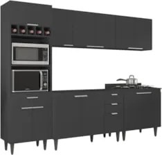 Armário de Cozinha CP05 Para Pia 120cm Pérola Z34 Preto     - Mpozenat