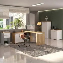 Conjunto Escritório Home Office 4 Peças Sharp A06 Olmo/Branco - Mpozen