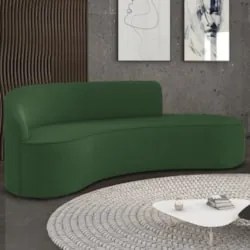 Sofá 4 Lugares Para Sala 220cm Orgânico Wendi Suede Verde I01  - Mpoze