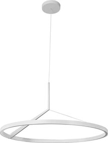 Pendente Led Dimerizavel Aluminio 30W 3000K Circle - BRANCO