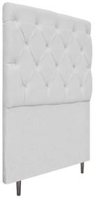 Cabeceira Estofada Liverpool 90 cm Solteiro Corano Branco - ADJ Decor