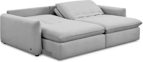 Sofá 210cm Retrátil Reclinável Almofadas Caixa Zero Sydney Veludo Cinza G93 - Gran Belo