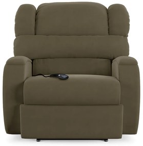 Poltrona do Papai Sala de Cinema Reclinável Kylie Controle Power Elétrico USB Veludo Capuccino G23