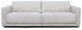 Sofá Aser 2 Lugares Fixo Couro Pérola 280cm - 69819 Sun House