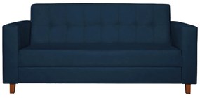 Sofá 2 Lugares Denver Suede Azul Marinho - ADJ Decor