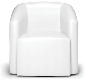 Poltrona Decorativa Base Giratória Kit 2 Stella Max Sintético PU D03 - D'Rossi - Branco
