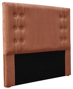 Cabeceira Cama Box Casal 140 cm Gênova Veludo S04 - D'Rossi - Cobre