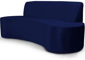 Sofá 3 Lugares Sala de Estar 180 cm Bélgica Veludo Azul Marinho G15 - Gran Belo