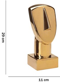 Escultura Decorativa Face Em Cerâmica 29x11 Cm - D'Rossi