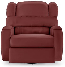 Poltrona do Papai Sala de Cinema Reclinável Kylie Glider Manual Giratória PU Vermelho G23
