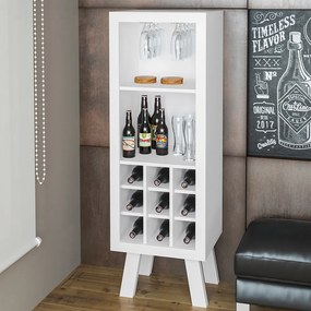 Adega Bar para Sala de Estar Decorativa AD5000 MDP Branco G69 - Gran Belo