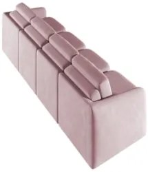 Sofá Cama Casal para Sala 396cm Polska Z08 Veludo Rosê - Mpozenato